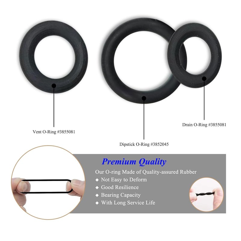 WFCYX 3 O-Rings Total: Dipstick #3852045, Vent #3855081, Drain #3855081, Vent Or Drain, Outdrive Lower Unit Gearlube Gearoil Oring, Fit for Volvo Penta Marine Duo Prop Set SX-M, SX-A, DPS-A Inboard Outboard - Image 5